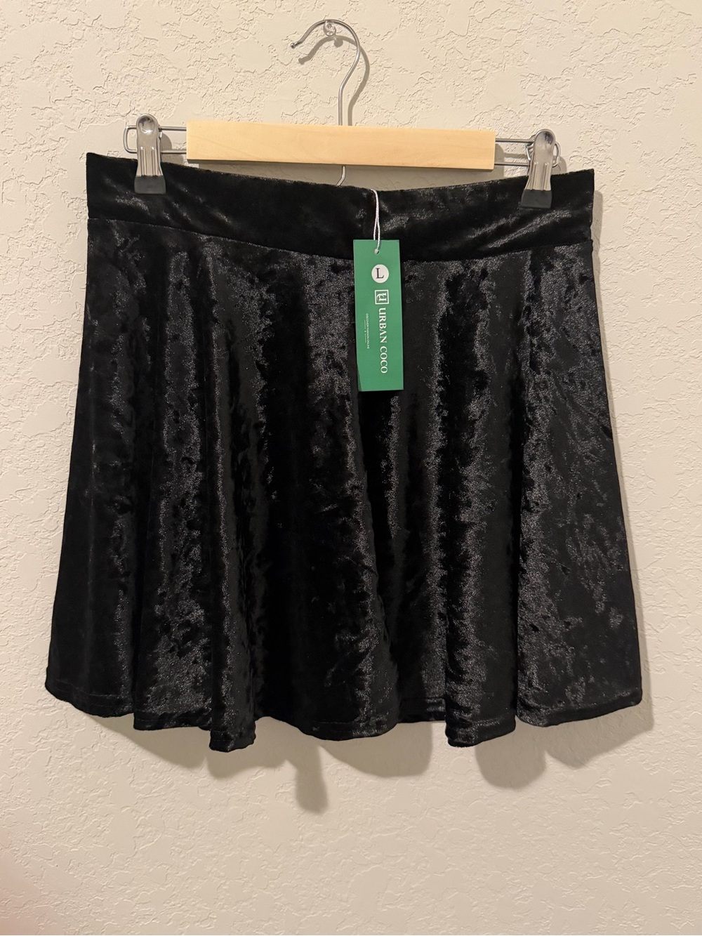 Black Velvet Skater Skirt